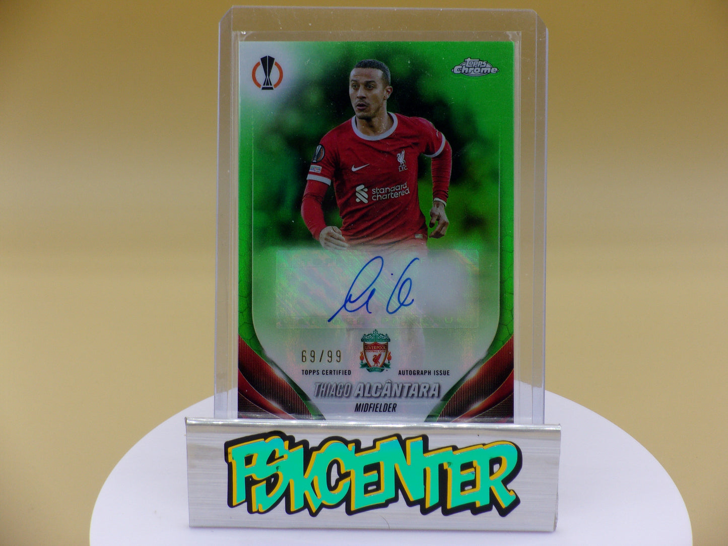 2023-24 Topps Chrome UEFA Thiago Alcantara 69/99 Green Autograph Liverpool